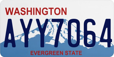 WA license plate AYY7064
