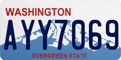 WA license plate AYY7069