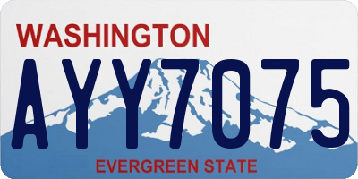 WA license plate AYY7075