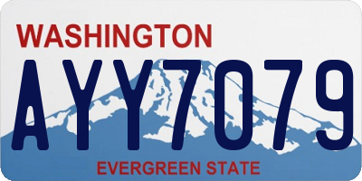 WA license plate AYY7079