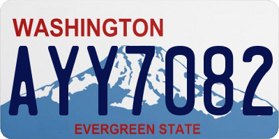 WA license plate AYY7082