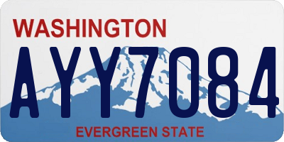 WA license plate AYY7084