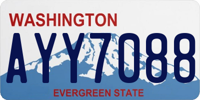 WA license plate AYY7088