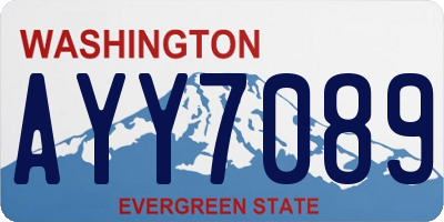 WA license plate AYY7089