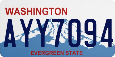 WA license plate AYY7094