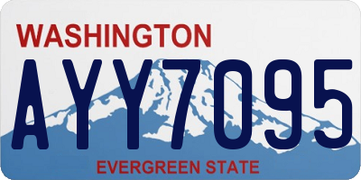 WA license plate AYY7095