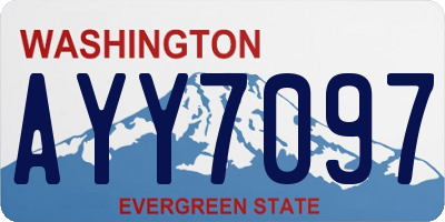 WA license plate AYY7097