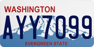 WA license plate AYY7099