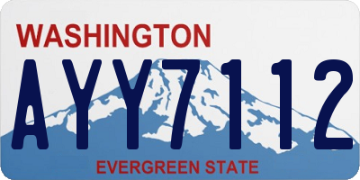 WA license plate AYY7112