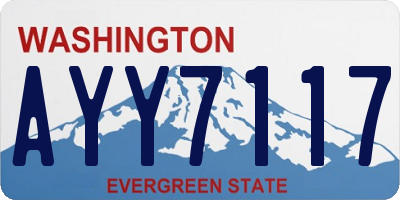 WA license plate AYY7117