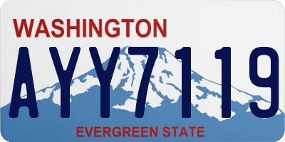 WA license plate AYY7119