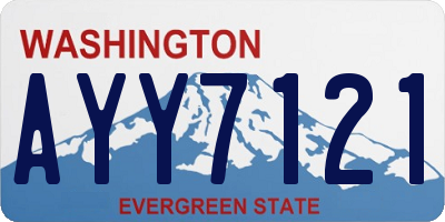 WA license plate AYY7121