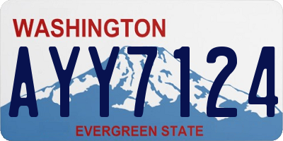 WA license plate AYY7124