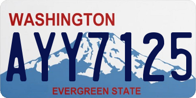 WA license plate AYY7125