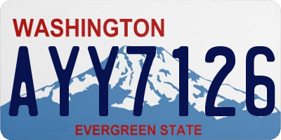 WA license plate AYY7126