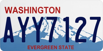 WA license plate AYY7127