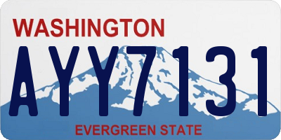 WA license plate AYY7131