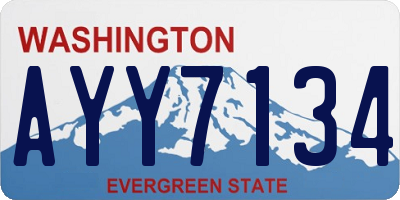 WA license plate AYY7134