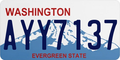 WA license plate AYY7137