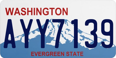 WA license plate AYY7139