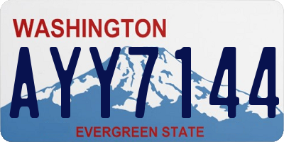 WA license plate AYY7144