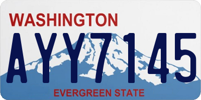 WA license plate AYY7145