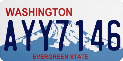 WA license plate AYY7146