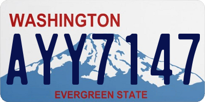 WA license plate AYY7147