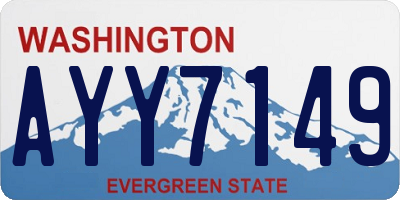 WA license plate AYY7149