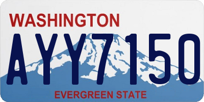 WA license plate AYY7150