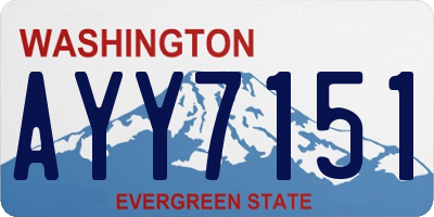 WA license plate AYY7151