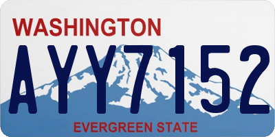 WA license plate AYY7152