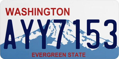 WA license plate AYY7153