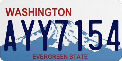 WA license plate AYY7154