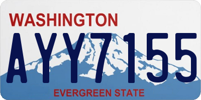 WA license plate AYY7155