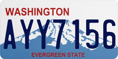 WA license plate AYY7156