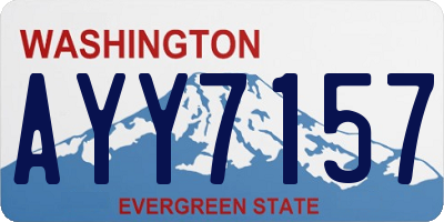 WA license plate AYY7157