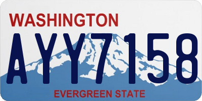 WA license plate AYY7158