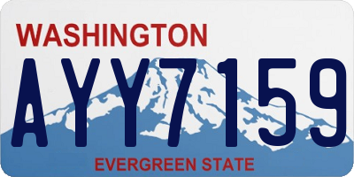 WA license plate AYY7159