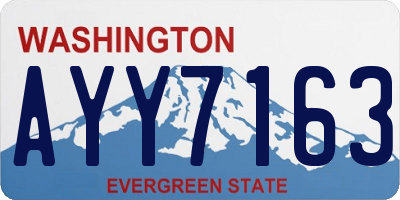 WA license plate AYY7163