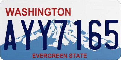 WA license plate AYY7165