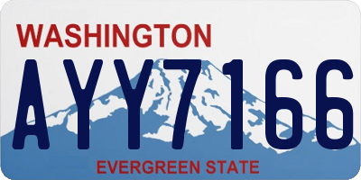 WA license plate AYY7166