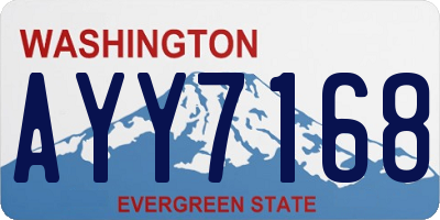 WA license plate AYY7168