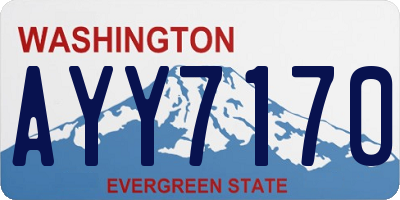 WA license plate AYY7170