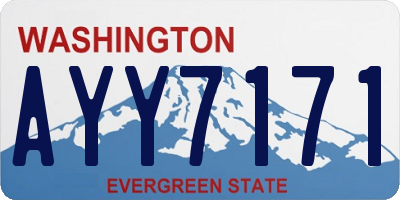 WA license plate AYY7171