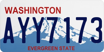 WA license plate AYY7173