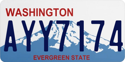 WA license plate AYY7174