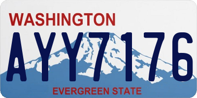 WA license plate AYY7176