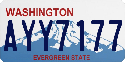 WA license plate AYY7177