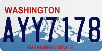 WA license plate AYY7178